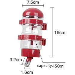 Dog Kennel Water Dispenser, No Drip Water Bottle Container ABS Material BPA Free 15oz for Small Animals