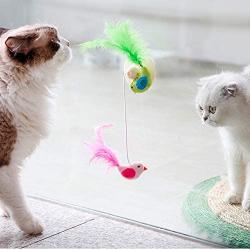 Cat Spring Fur Toy, Mouse Shaped Toys with Suction Cup Pets Novelty Gift Durable Interactive Toys Scratching Post Tower for Cat Kitten