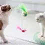 Cat Spring Fur Toy, Mouse Shaped Toys with Suction Cup Pets Novelty Gift Durable Interactive Toys Scratching Post Tower for Cat Kitten