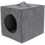 MiMu Cozy Cat Bed Cave - Large Cat Bed Hideouts with Felt Cat Cube Insert Pillow, Covered Cat Bed Box Shaped Cat Hut MiMu Cozy Cat Bed Cave - Large Cat Bed Hideouts with Felt Cat Cube Insert Pillow, Covered Cat Bed Box Shaped Cat Hut