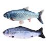Pet Cat Toy Electric Charging Simulation Fish Will Beat Electric Plush Artificial Fish Battery 30cm Electric Doll Fish, Pets Pillow Chew, Cat Fish Flop Toy Catnip 1PC