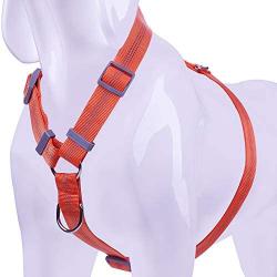 ThinkPet Reflective Adjustable Comfort Nylon Dog Halter Harness, Easy On and Off, No Choke Dog Walking Harness