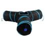 Cat Tunnel Collapsible Pet Tube Toy with Balls Cat Entertain Equipment Interactive Tunnel Toy 3 Way Cat Pop-up Tunnel