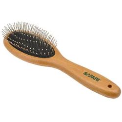 Safari Wire Pin Dog Brush with Bamboo Handle
