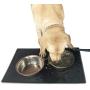 Mofason Pet Food Mat Waterproof Dog Mat XL (24x16) or L (20''x13'') – 0.5 inch Raised Edge, Dog Cat Silicone Feeding Placemat Water Bowl Tray for Floors, Nonslip Washable Dog Mat for Food and Water