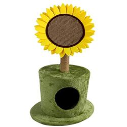 BIGTREE Cat Condo Deluxe Sunflower Cat House with Sisal Cat Climbing Frame Furniture Scratching Post for Kitty Climber House Cat Play Tower Activity Centre for Playing Relax