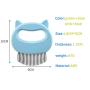 2 Pieces Pet Shell Comb Pet Hair Removal Comb Leo Paw Cat Comb Massager Pet Grooming Brush Shedding Brush for Dog Cat Hair for Removing Matted Fur, Knots and Tangles (blue+pink)