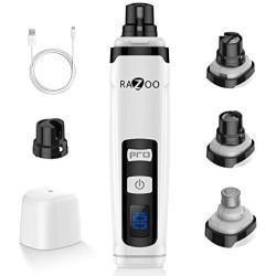 Razoo Dog Nail Grinder with Two Speed – Professional Electric Pet Nail Trimmer for Cats, Large, Medium & Small Dogs - Painless Paw Smoothing, Grooming, Trimming Tool – Rechargeable, Low Noise & Quiet…