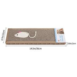 Zerdie Cat Scratching Pad Double-Sided Corrugated Horizontal Cat Scratcher Cardboard, Scratch Board, Cat Scratcher Pad (Cat Gifts & Cat Toys)