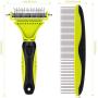 Weiba Dog Grooming Comb Kit,Flea Combs,Pet Supplies Dematting Stainless Steel Double Sided Blade Fur Cleaner Cat Gilling Brush Undercoat Rake Comb