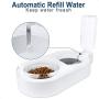 QUXIANG Double Dog Cat Bowls Gravity Pet Food Feeder and Water Dispensers Pet Automatic Water Dispenser Detachable Dog Feeder Bowl No-Spill Pet Food Water Bowls Suit for Cats and Medium/Small Dogs