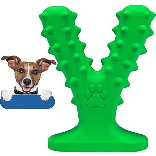 CHZHENG Bite Resistant Dog Chew Toothbrush, Dental Oral Care Y-Type Chew Toy Dog Teeth Cleaning Massager for Small Medium Dog Pets CHZHENG Bite Resistant Dog Chew Toothbrush, Dental Oral Care Y-Type Chew Toy Dog Teeth Cleaning Massager for Small Medium Dog Pets