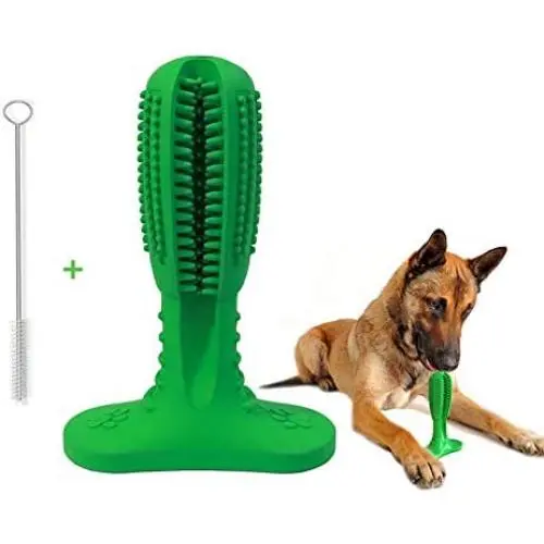 Watsango Dog Chew Toys, Natural Rubber Dog Toothbrush, Dog Teeth Cleaning Dental Care Brushing Stick for Medium Large Breed Dogs(Cleaning Brush Included) Watsango Dog Chew Toys, Natural Rubber Dog Toothbrush, Dog Teeth Cleaning Dental Care Brushing Stick for Medium Large Breed Dogs(Cleaning Brush Included)