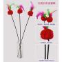 WellieSTR 27PCS (9 Stlye) Teaser Feather Toys Kitten Funny Colorful Rod Cat Wand Toys Plastic Pet Cat Toys Interactive Stick Pet Cat Supplies