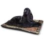 Nomorer Pet Food Mat Antique Waterproof and Urine-Proof Collection of Different Wooden Architecture Elements Timber Door Key Print Chocolate Brown
