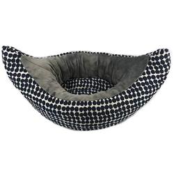 Luxury Cat Bed, Small Dog Bed, Unique Shape, Grey, High Sides for Added Security and Comfort, Plush, Comfortable, and Stylish, Machine Washable, Anti-Slip Bottom, Removable Pillow