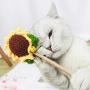ocijf179 Cat Toy Pet Cat Kitten Wood Handle Stick Sunflower Catnip Teaser Interactive Chew Toy - Sunflower