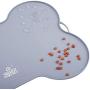 Super Design Silicone Waterproof Placemat - Bone Shaped Pet Feeding Mat, Silicone Raised Lip Non Spill Dog Cat Bowl Mat