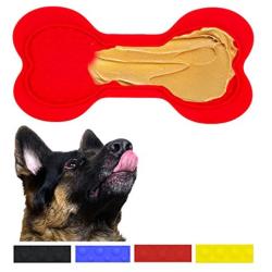 Downtown Pet Supply Silicone Dog Lick Bone - Shower Assistant Lick Pad Distraction Device - Bath Treat Buddy Grooming Helper, Bone Shaped with Strong Suction Cups for Dogs