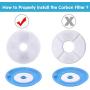YAMOZOM Replacement Filters for Cat Fountain - 12Pcs, Cat Water Fountain Filter,Triple Activated Carbon Filtration System Filters for 54oz/1.6L Automatic Pet Water Fountain Filte