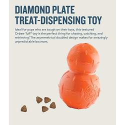 Planet Dog Orbee-Tuff Diamond Plate Ball - Nearly Indestructible Chew Dog Toy