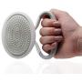 happyhund Dog Massaging & Deshedding Brush Foldable Handle & Durable Materials - Undercoat Rake Made Steel Alloy Pins & Massaging Brushes Soft Silicone Nubs