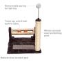 PGFUN 3 in 1 Cat Scratching Post Sisal Cat Scratch Pad & Post Interactive Cat Toy with Catnip Cat Claw Scratcher for Small Cats and Kittens