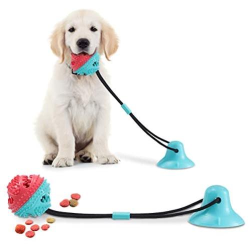 CAMTOA Dog Chew Toys for Aggressive Chewers, Suction Cup Dog Chewing Toy, Dog Rope Ball Toys with Suction Cup for Small Large Dogs, Puppy Dog Teeth Cleaning Interactive Pet Tug Toy for Boredom