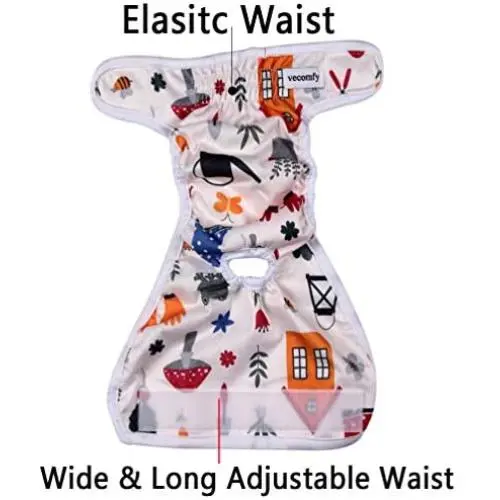 Dog Diapers Female for Medium Dogs,(3 Pack) Premium Washable