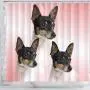 Paws With Attitude Toy Fox Terrier Print Shower Curtain Paws With Attitude Toy Fox Terrier Print Shower Curtain