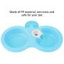 JingYi Hanging Pet Food,Pet Cat Dog Puppy Double Bowl Hanging Food Water Feeder for Crate Cage Small Water Bowel Food(Blue)