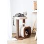 Catry Kitten Cat Tree Condo with Paper Rope Covered Scratching Post Activity Center for Climbing Relaxing and Playing Natural Jute Fiber Pet Stand