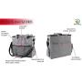 Top Dog Travel Bag, Airline Approved Travel Set for Dogs Stores All Your Dog Accessories, Includes A Dog Bowl, Gray