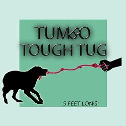 Tumbo Tough Tug Rope Dog Toy - (5 ft Long Strong and Durable Rope Pull Toy with Handle) TUG of WAR Dog Toy