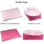 YUNNARL Furry Cat Bed/Mat (Convertible) Self-Warming Cat Mat Light Weight Fur Pet Bed for Cats, Puppy Cat Bed Mat Machine Washable Puppy Bed Best for Indoor Cats Houses, Floor, Car Back Seat Pink