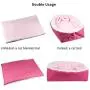 YUNNARL Furry Cat Bed/Mat (Convertible) Self-Warming Cat Mat Light Weight Fur Pet Bed for Cats, Puppy Cat Bed Mat Machine Washable Puppy Bed Best for Indoor Cats Houses, Floor, Car Back Seat Pink