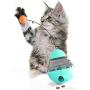ocijf179 Cat Teaser Feeder Ball Cat Kitten Funny Tumbler Slow Eating Food Leak Dispenser Feeder Ball Teaser Toy - Green