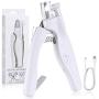 G.C Dog Nail Clippers and Trimmers with LED Light Free Nail File to Avoid Over-Cutting Rechargeable Pet Nail Trimmers Professional Grooming Tools