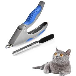 Sdefw Cat Dog Nail Clippers and Trimmer, Pet Nail File with Sharp Blade and Safety Guard, Professional Grooming Tools for Small Animals Claw Care