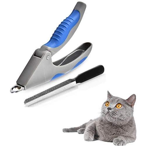Sdefw Cat Dog Nail Clippers and Trimmer, Pet Nail File with Sharp Blade and Safety Guard, Professional Grooming Tools for Small Animals Claw Care