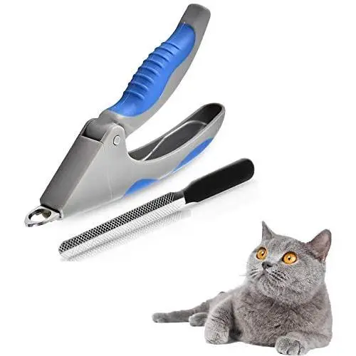 Sdefw Cat Dog Nail Clippers and Trimmer, Pet Nail File with Sharp Blade and Safety Guard, Professional Grooming Tools for Small Animals Claw Care