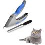 Sdefw Cat Dog Nail Clippers and Trimmer, Pet Nail File with Sharp Blade and Safety Guard, Professional Grooming Tools for Small Animals Claw Care