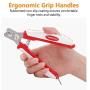 rabbitgoo Dog Harness & Dog Nail Clippers with File Set - Adjustable No Pull Dog Vest with Leash Clips(L) | Safety Pet Nail Trimmer Cat Claw Grooming Tool Painless Paw Scissors(White Red)