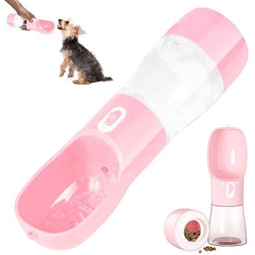iiDesign Dog Water Bottle for Walking, Portable Dog Water Bottles with Drinking and Feeding Function, Dog Travel Water Bottle, Pet Water Bottle for Outdoor Hiking Walking Travel