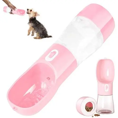 iiDesign Dog Water Bottle for Walking, Portable Dog Water Bottles with Drinking and Feeding Function, Dog Travel Water Bottle, Pet Water Bottle for Outdoor Hiking Walking Travel iiDesign Dog Water Bottle for Walking, Portable Dog Water Bottles with Drinking and Feeding Function, Dog Travel Water Bottle, Pet Water Bottle for Outdoor Hiking Walking Travel
