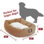 Majestic Pet Poly-Cotton Sherpa Bagel Dog Bed for Dogs & Cats, Calming Donut Dog Bed Cuddler | Washable | Multiple Sizes & Colors