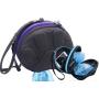 PoopPac Designs PP2-00007 Dog Walker Waste Case Black with Purple Zipper