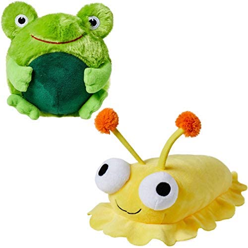 Blueberry Pet 2021 New Pack of 2 Animal Kingdom Squeaky Dog Plush Toys