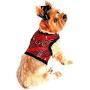 Doggie Design Ruby Red Brocade Satin and Soft Minky Plush Fur Dog Harness with Leash (L)