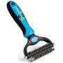Dogeez Dematting Tool for Dogs | Gentle Grooming to Detangle Matted Fur and Stop Shedding | Dual Sided Undercoat Rake for Small, Medium and Long Hair Dog, Cat, and Other Pets | Undercoat Brush Comb